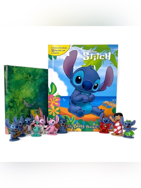 Disney Other - NEW Disney Stitch My Busy Book Figurines Lilo Imagination Playmat Storybook